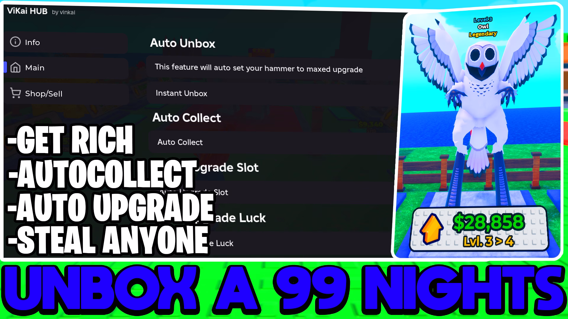 Unbox a 99 Nights in the Forest Script